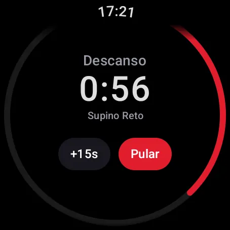 Contagem de descanso no Wear OS