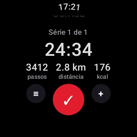 Registro de corrida no Wear OS