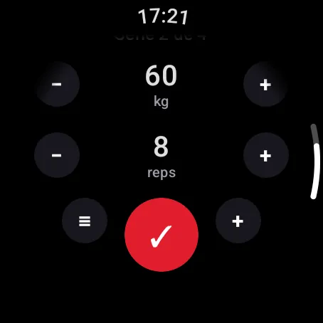Controles de treino no Wear OS